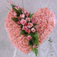 kalp pano karankil ve güller   Aydın internetten çiçek siparişi 
